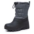 thumbnail image 1 of Apakowa Boys Girls Snow Boots Outdoor Slip Resistant Insulated Waterproof Winter Snow Boots (Color : BlackGrey, Size : 12 Little Kid), 1 of 8