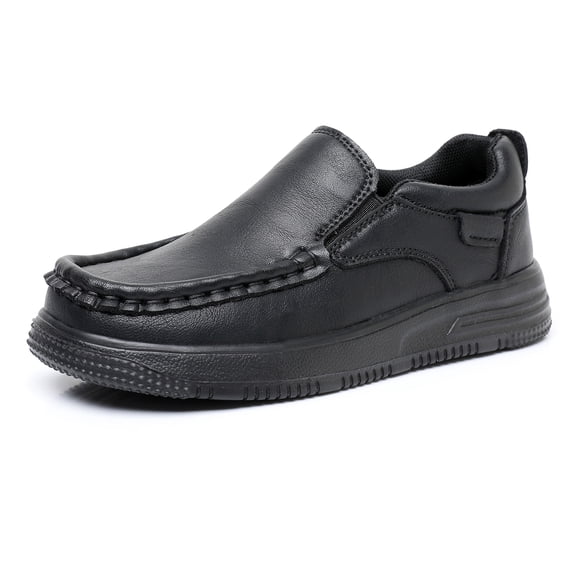 Apakowa Boys Loafers Slip On Dress Shoes Kids School Uniform Shoes