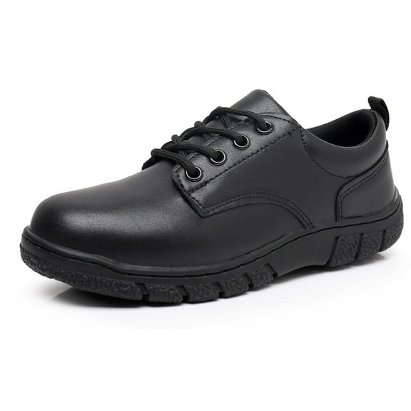 Apakowa Boys School Uniform Shoes Adjustable Strap Comfort Dress Loafer Shoes (Toddler/Little Kid/Big Kid)