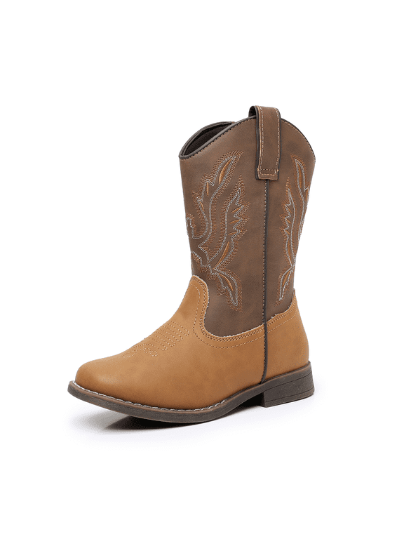 Girls Cowboy Boots Cowgirl Boots Mid-Calf Square Toe Western Boots (Toddler/Little Kid/Big Kid)