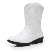 Girls Cowboy Boots Side Zipper Cowgirl Boots Embroidered Western Style Toddler Little Kid Big Kid