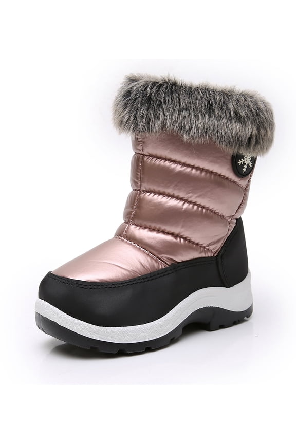 Girls Insulated Warm Lined Winter Snow Boots Water Resistance (Toddler/Little Kid)