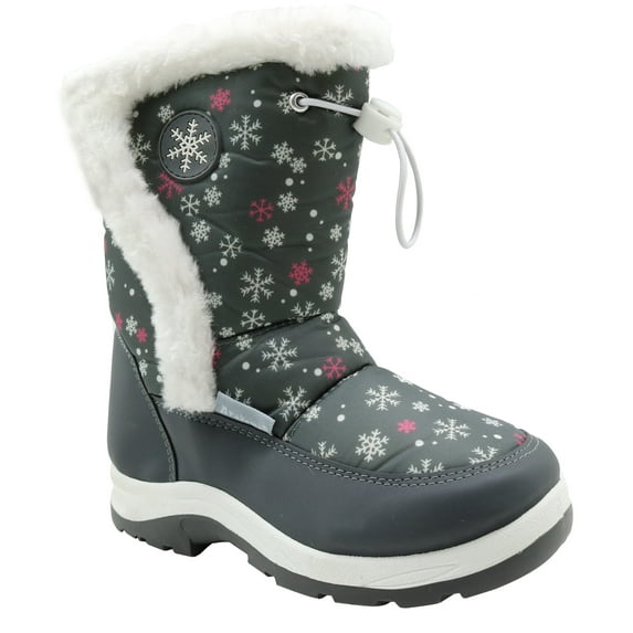 Apakowa Girls Insulated Warm Lined Winter Snow Boots Water Resistance (Toddler/Little Kid)