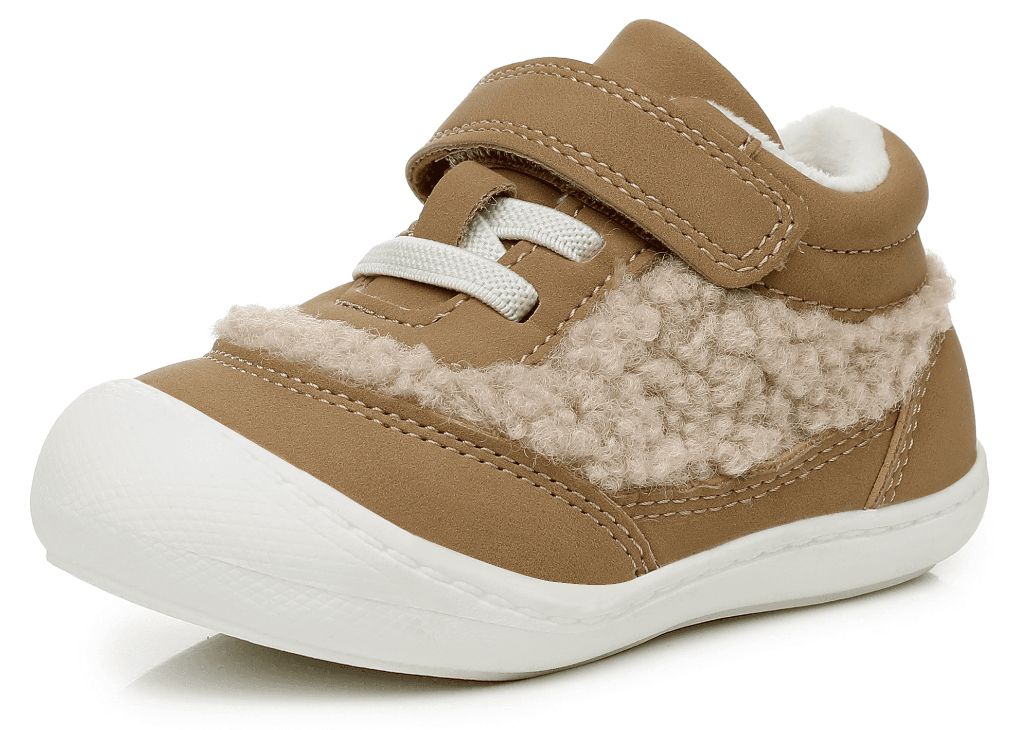Autumn and Winter Baby Unisex Cute Color Patchwork Thicken Toddler Soft-Sole Walking Shoes