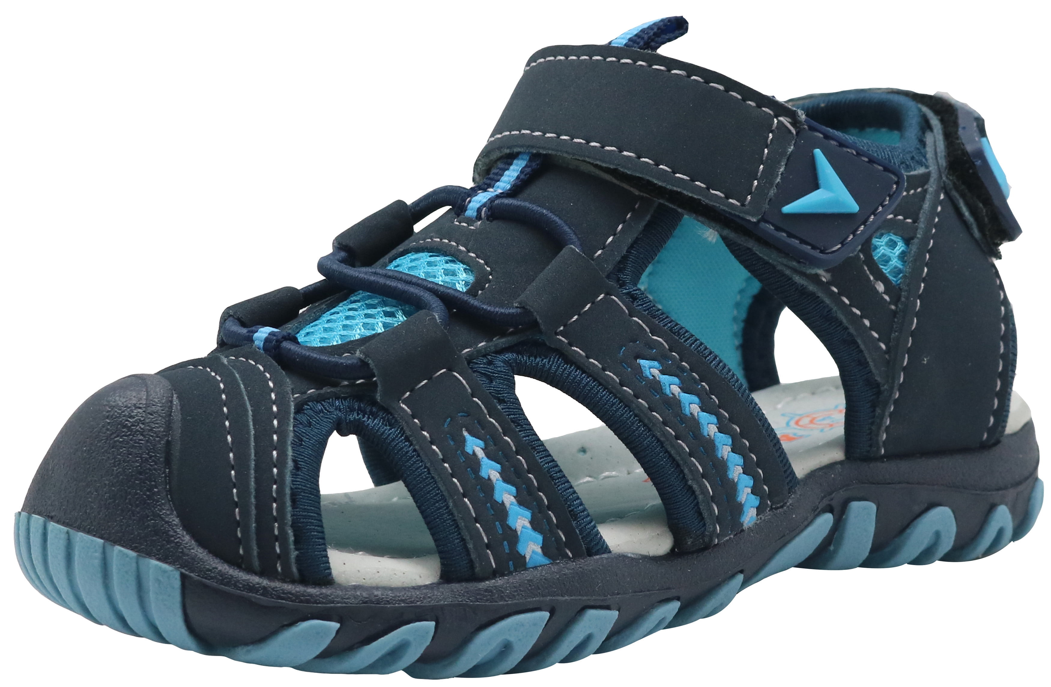 Kid's Boy's Girl's Soft Sole Close Toe Sport Beach Sandals (Color : Blue, Size : 7 Toddler)