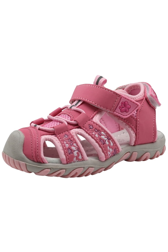 Kid's Boy's Girl's Soft Sole Close Toe Sport Beach Sandals (Color : pink1, Size : 7 Toddler)