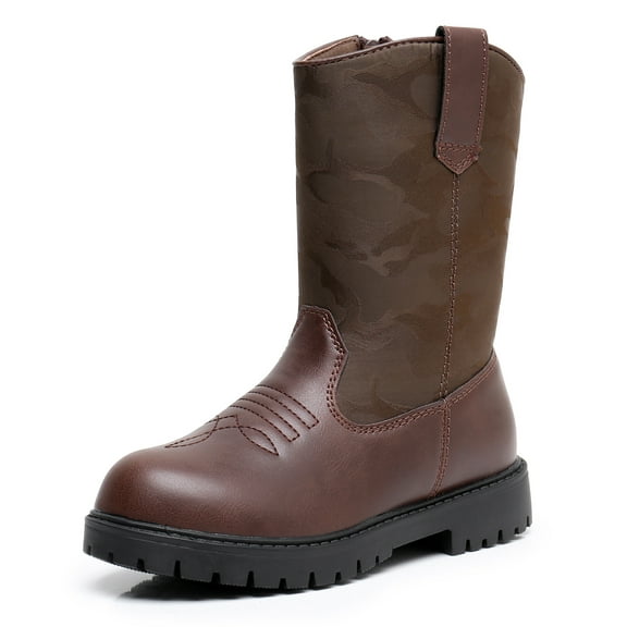 Apakowa Kids Boys Girls Cowboy Boots Classic Western Boots