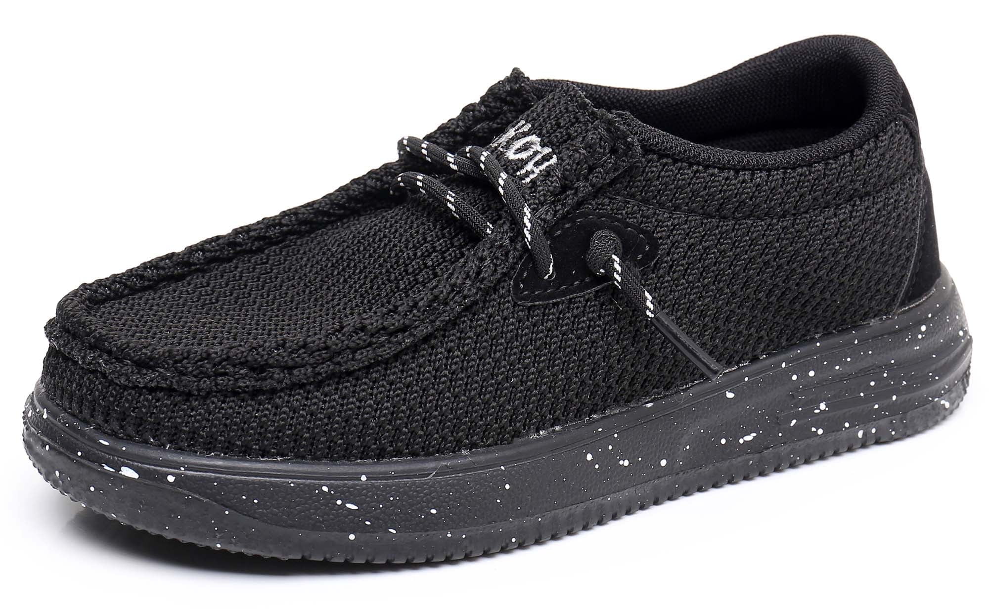 Kids Boys Girls Slip-On Casual Loafers Walking Shoes Comfortable & Lightweight (Color : Black, Size : 6 Toddler)
