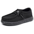 thumbnail image 1 of Apakowa Kids Boys Girls Slip-On Casual Loafers Walking Shoes Comfortable & Lightweight (Color : Black, Size : 9 Toddler), 1 of 8