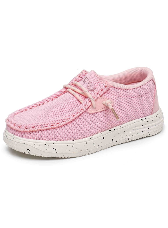 Kids Boys Girls Slip-On Casual Loafers Walking Shoes Comfortable & Lightweight (Color : Pink, Size : 9 Toddler)