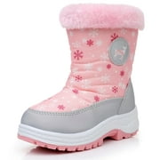 Kids Boys Girls Snow Boots Waterproof Warm Winter Boots Slip Resistant (Toddler/Little Kid)