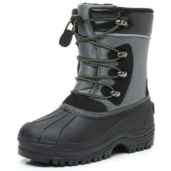 Apakowa Kids Boys Girls Winter Snow Boots Waterproof Outdoor Insulated Snow Boots (Little Kid/Big Kid)
