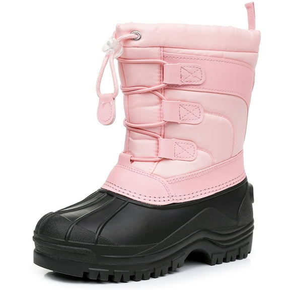Apakowa Kids Boys Girls Winter Snow Boots Waterproof Outdoor Insulated Snow Boots (Little Kid/Big Kid)
