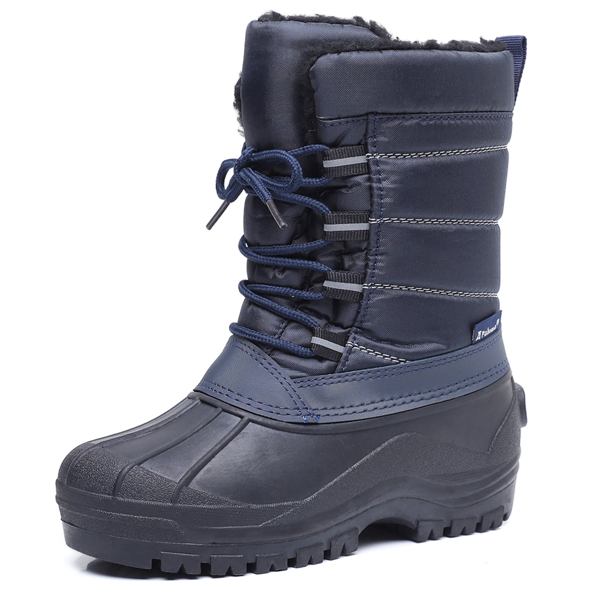 Apakowa Kids Boys Girls Winter Snow Boots Waterproof Outdoor Insulated