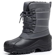 Apakowa Kids Boys Girls Winter Snow Boots Waterproof Outdoor Insulated Snow Boots (Little Kid/Big Kid)