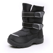Apakowa Kids Boys Snow Boots Winter Waterproof Slip Resistant Cold Weather Boots (Toddler/Little Kid/Big Kid)