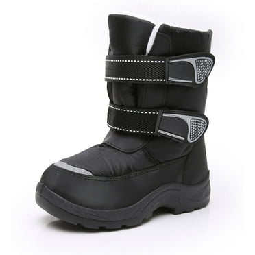 Apakowa Kids Boys Snow Boots Winter Waterproof Slip Resistant Cold Weather Boots (Toddler/Little Kid/Big Kid)