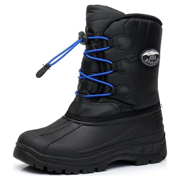 Apakowa Kids Boys Winter Snow Boots Insulated Watetproof Boys Winter Boots(Little Kid/Big Kid)