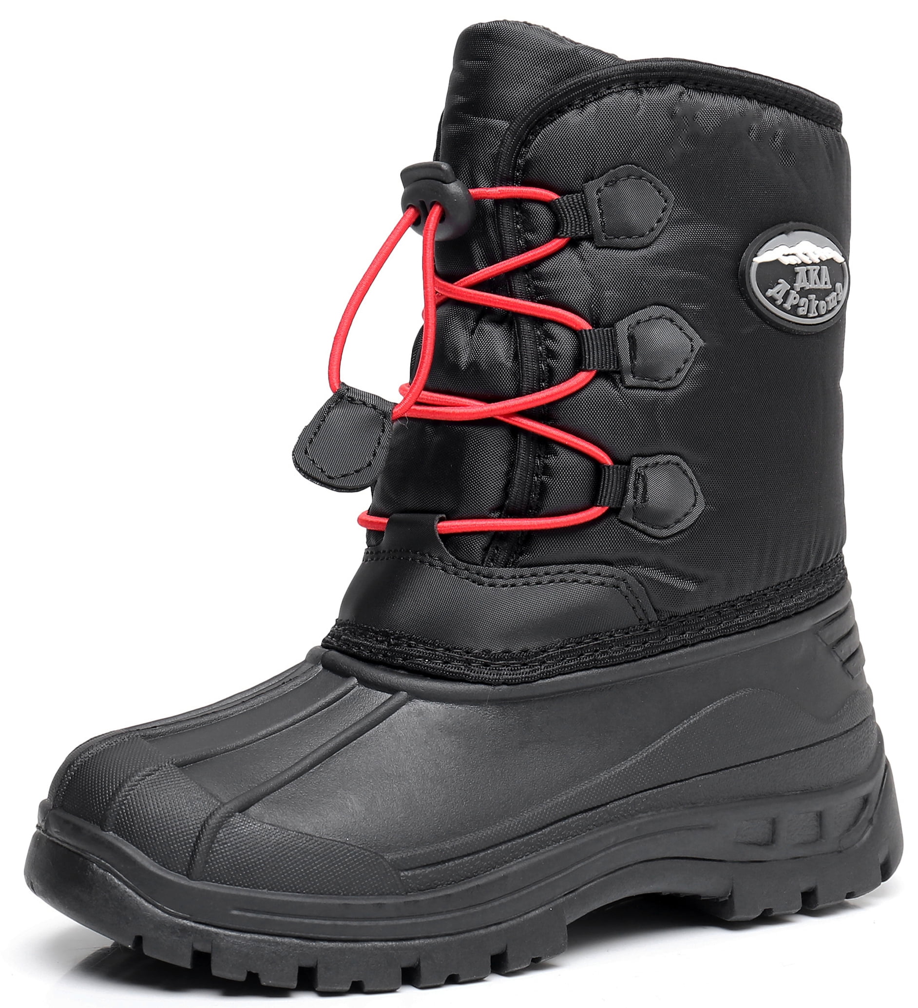 Apakowa Kids Boys Winter Snow Boots Insulated Watetproof Boys Winter