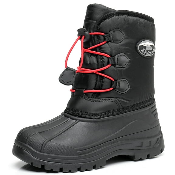 Apakowa Kids Boys Winter Snow Boots Insulated Watetproof Boys Winter Boots(Little Kid/Big Kid)