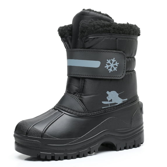 Apakowa Kids Boys Winter Snow Boots Insulated Watetproof Boys Winter Boots(Little Kid/Big Kid)