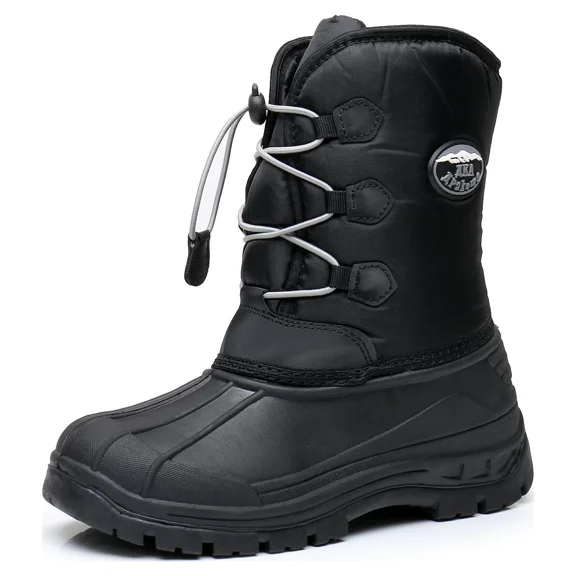 Apakowa Kids Boys Winter Snow Boots Insulated Watetproof Boys Winter Boots(Little Kid/Big Kid)