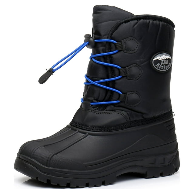 Apakowa Kids Boys Winter Snow Boots Insulated Watetproof Boys Winter