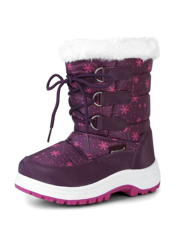 Kids Girls Boys Insulated Fur Winter Warm Snow Boots (Toddler/Little Kid)