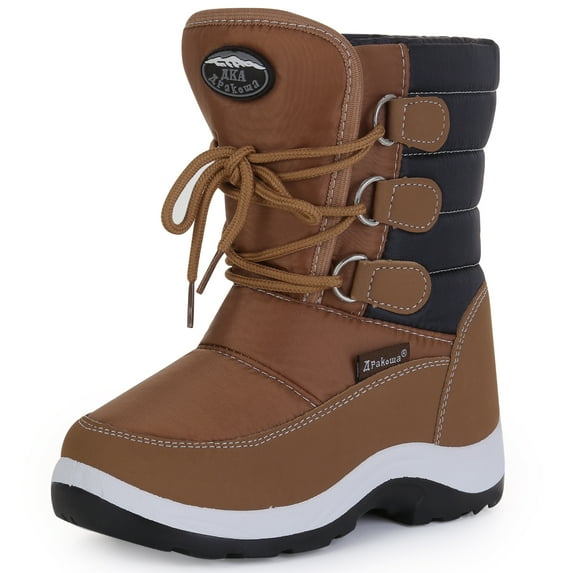 Apakowa Kids Girls Boys Insulated Fur Winter Warm Snow Boots (Toddler/Little Kid)