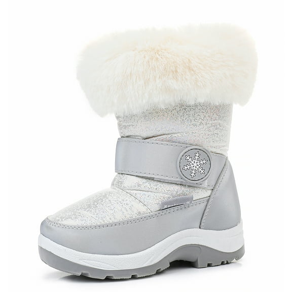 Apakowa Kids Girls Insulated Lined Winter Warm Snow Boots (Toddler/Little Kid)