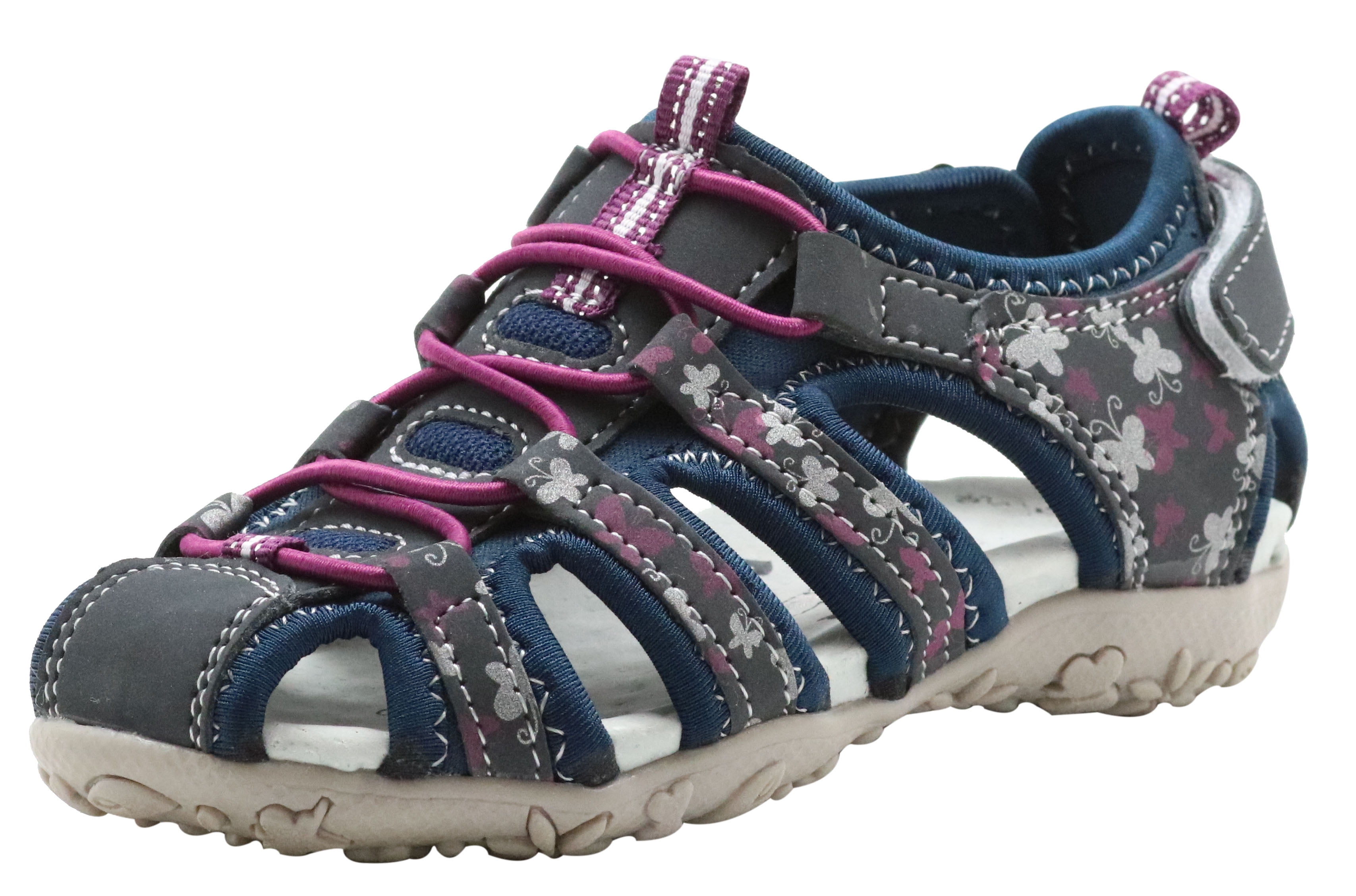 Apakowa Kids Girls Soft Sole Closed Toe Sandals Summer Shoes with Arch