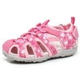 thumbnail image 1 of Apakowa Kids Girls Soft Sole Closed Toe Sandals Summer Shoes with Arch Support (Toddler/Little Kid), 1 of 8