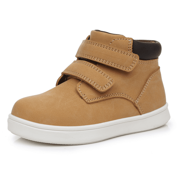 Apakowa Toddler Little Kids Boys Boots Fall Early Winter Ankle Work Boots Wide Toe Fit and Soft Collar (Toddler/Little Kid)