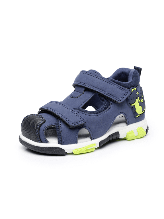 Toddler Sandals for Boys – Close Toe Kids Sandals with Hook & Loop Ages 9 Months – 5 Years