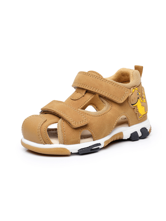 Toddler Sandals for Boys – Close Toe Kids Sandals with Hook & Loop Ages 9 Months – 5 Years