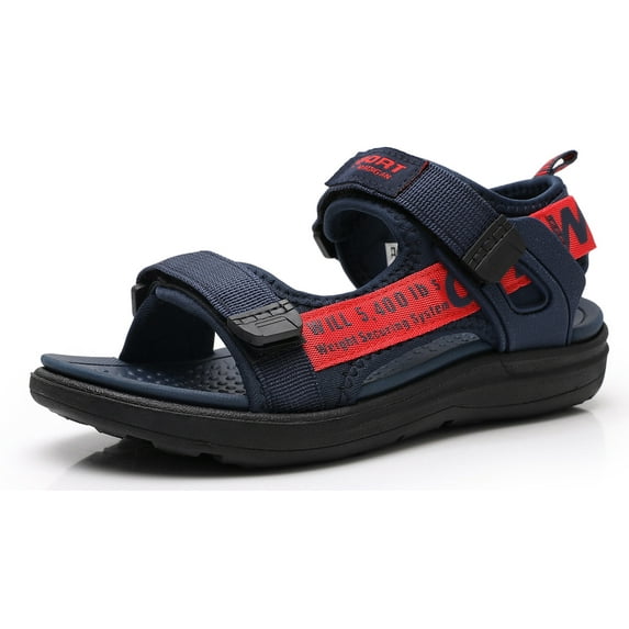 Apakowa Unisex Kids Boys Girls Outdoor Summer Sport Water Sandal Shoes(Color : BlackGrey, Size : 2 Little Kid)