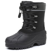 Apakowa Kids Boys Girls Winter Snow Boots Waterproof Outdoor Insulated Snow Boots (Little Kid/Big Kid)