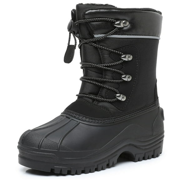 Apakowa Kids Boys Girls Winter Snow Boots Waterproof Outdoor Insulated Snow Boots (Little Kid/Big Kid)