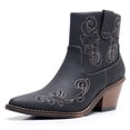 thumbnail image 1 of Apakowa Women’s Embroidery Western Ankle Cowgirl Boots, 1 of 8