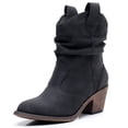 thumbnail image 1 of Apakowa Women's Modern Western Cowboy Distressed Boot with Pull-Up Tabs, 1 of 8