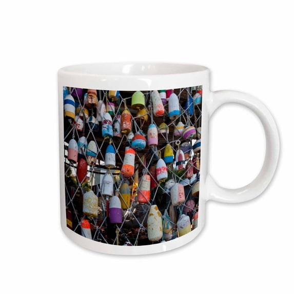 3drose, Apalachicola Florida, Old Buoys in Tin Shed Store - Us10 Bba0111 - Bill Bachmann, 15oz Mug
