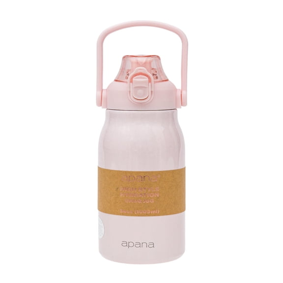 Apana High Style Hydration Chug Jug, 34oz/1000ml, Locking Flip-Top Lid, Pink