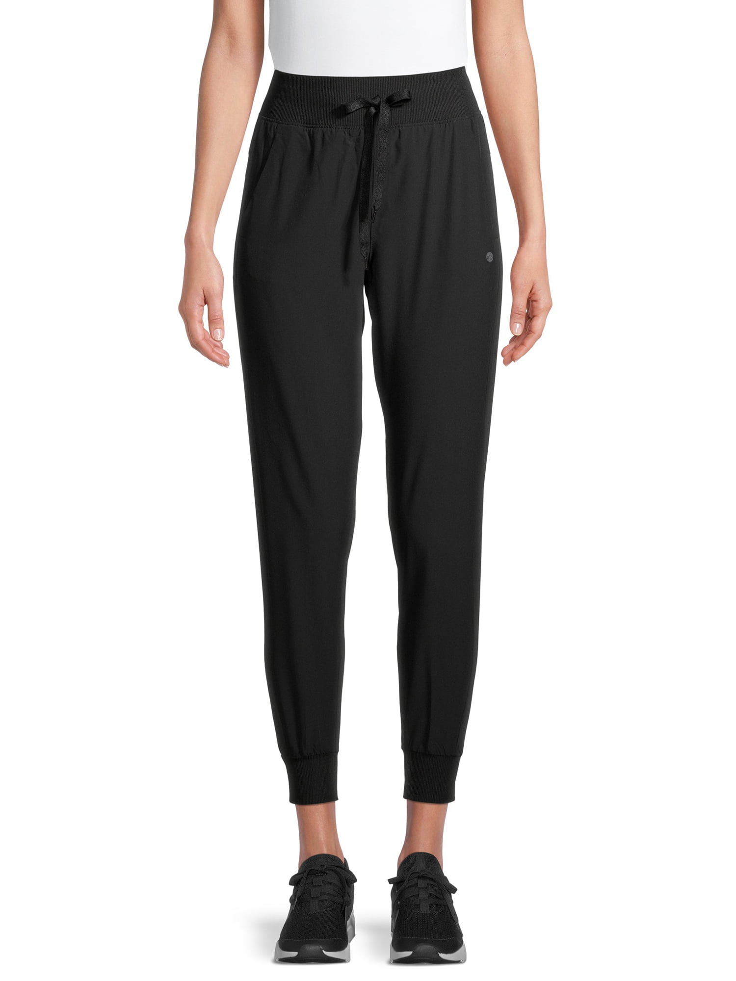 Apana Women's Athleisure Stretch Woven Joggers Pant with Ribbed Cuffs