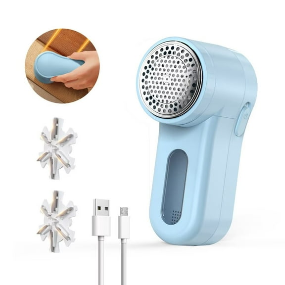 Aparatoo Electric Fabric Shaver, USB Rechargeable Lint Remover with 6 Blades for Clothes, Couch & Bedding