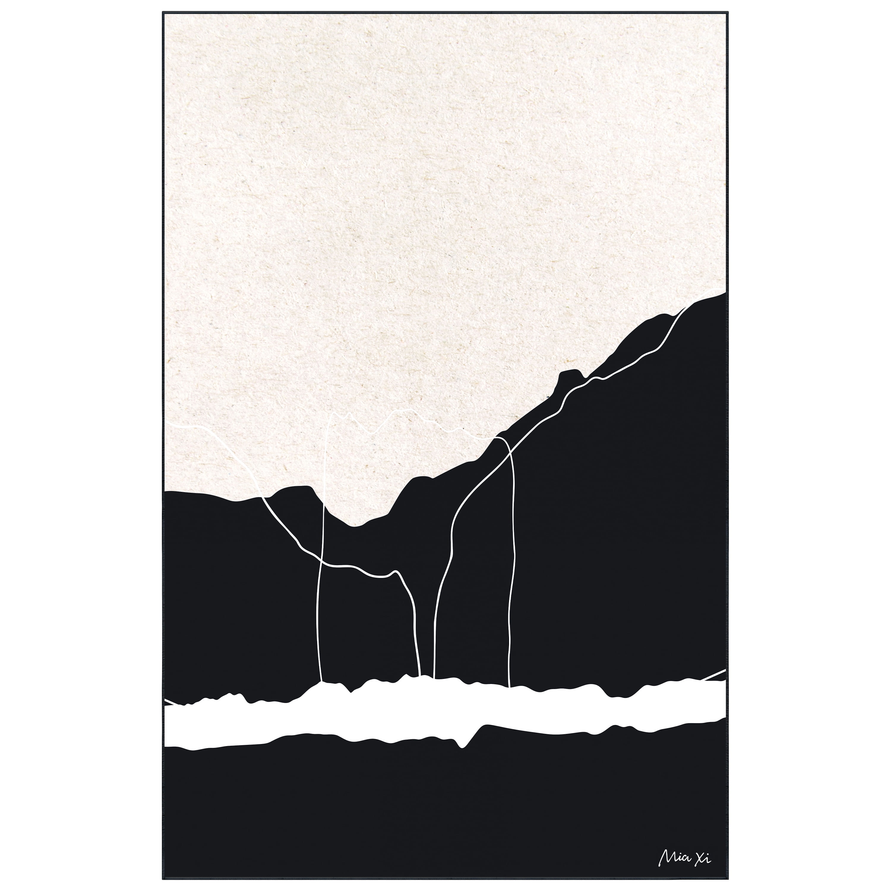 Apart Washable Abstract Art Area Rug size 5'x8'