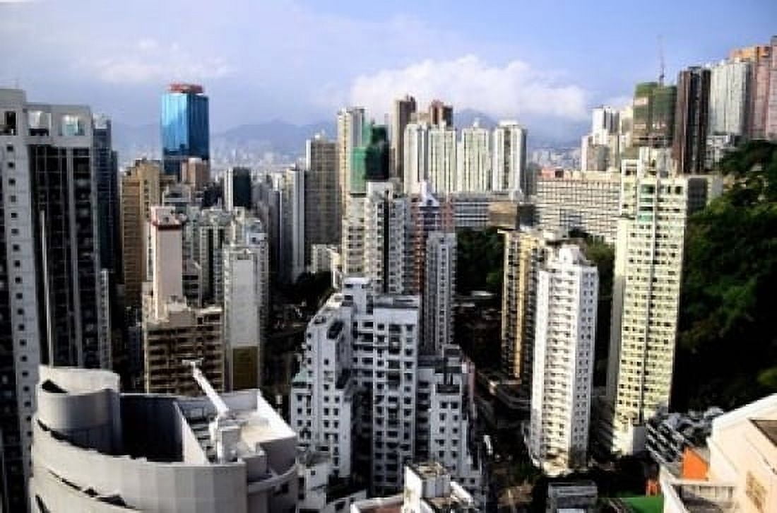Apartment Buildings of Causeway Bay District Hong Kong China Canvas Art - Charles Crust DanitaDelimont (18 x 12)