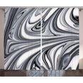thumbnail image 1 of Ambesonne Abstract Curtains 2 Panel Set, Black White Surreal Art, 108" x 90", Grey, 1 of 3