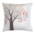 thumbnail image 1 of Apartment Decor Throw Pillow Cushion Cover, Forest Tree with Modern Structure Leaves and Branches Cartoon like Print, Decorative Square Accent Pillow Case, 20 X 20 Inches, Multicolor, by Ambesonne, 1 of 2