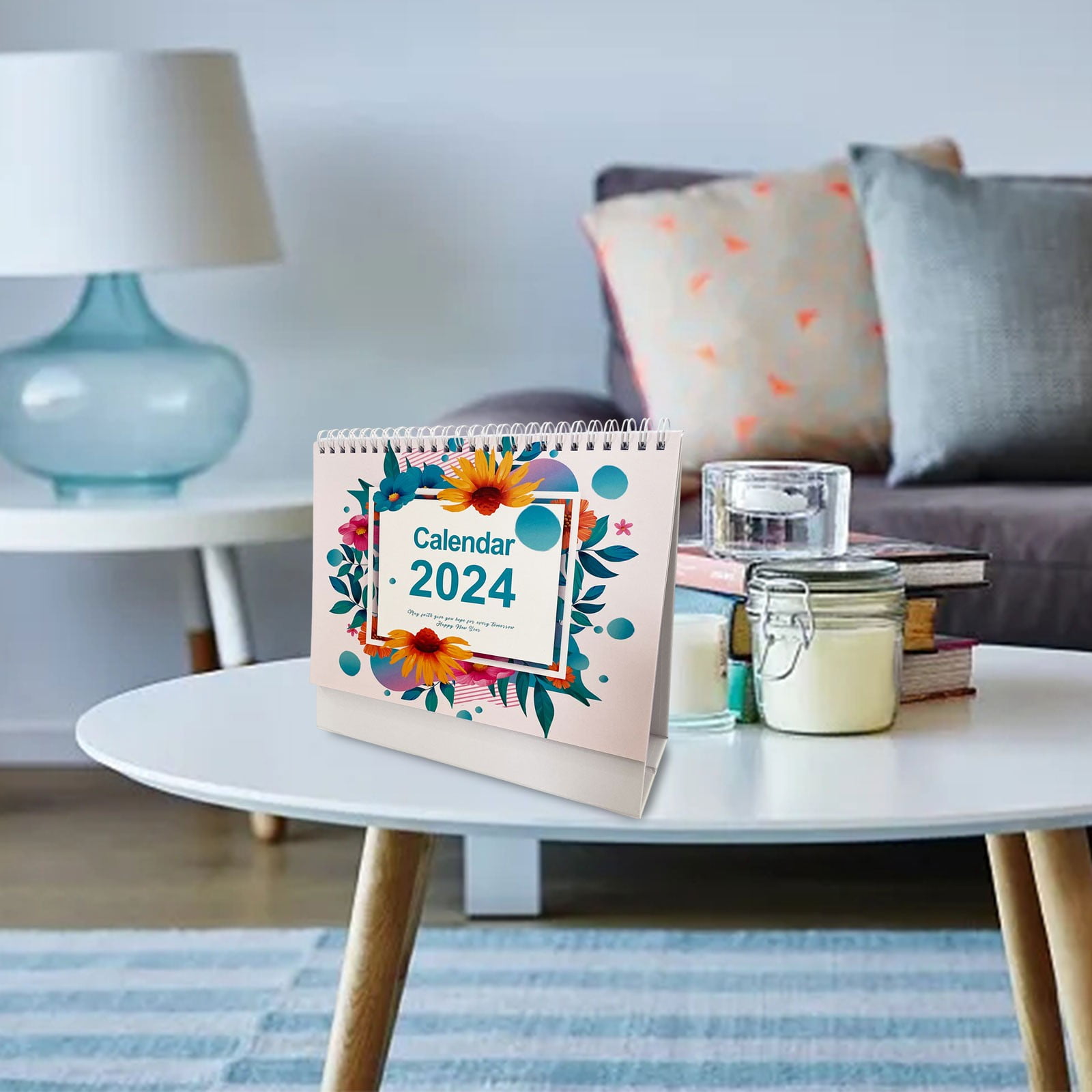 Apartment Essentials,Room Accessories,2024 English Calendar Notebook