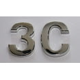 thumbnail image 1 of Apartment Number 3C Sign/Mailbox Number Sign, Door Number Sign. (Silver,3D, Size 2.75 x 1.75, Comes with Double Sided Tape)- The Maple line, 1 of 5